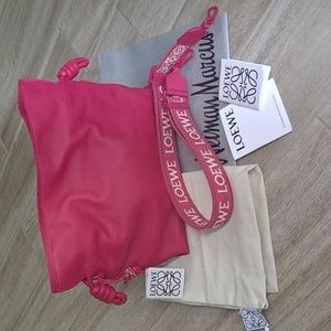 NWT Loewe Small Flamenco bag, Ruby Red Glaze